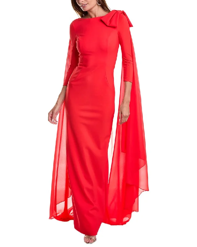 women's petite dressesTeri Jon by Rickie Freeman Scuba Column Gown