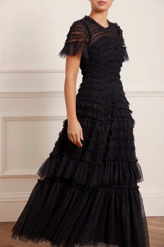 women's bell-sleeved dressesValentine Ruffle Gown